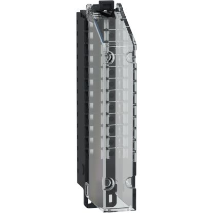 Picture of Spring Terminal Block, 12 Points, 5mm Pitch, With Cover, AC, Use on Low Height Module, Hardened, Modicon Edge I/O NTS