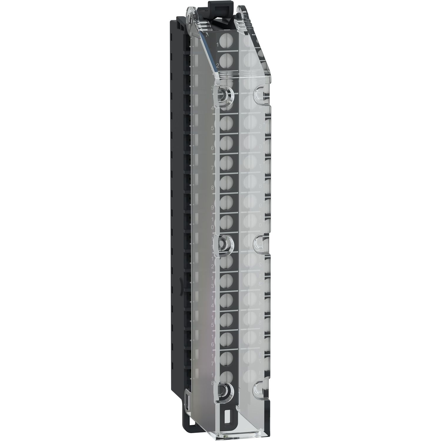 Picture of Screw Terminal Block, 18 Points, 5mm Pitch, With Cover, Use on High Height Module (X), Hardened, Modicon Edge I/O NTS