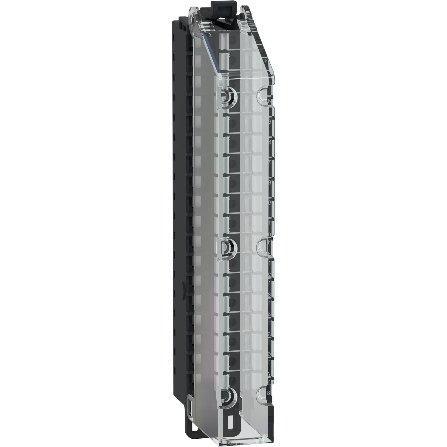 Picture of Spring Terminal Block, 18 Points, 5mm Pitch, With Cover, Use on High Height Module (X), Hardened, Modicon Edge I/O NTS