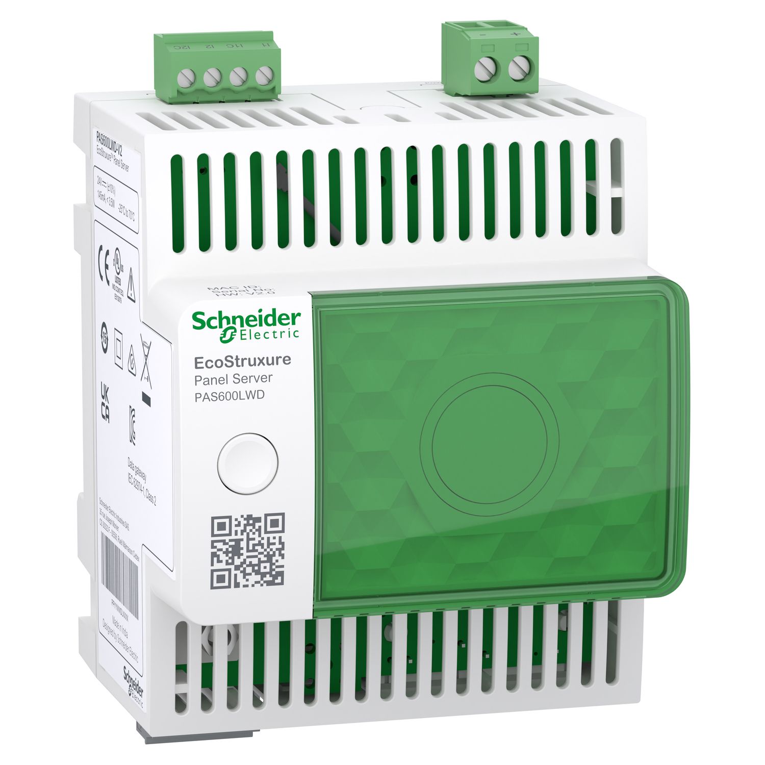Picture of EcoStruxure Panel Server Wired by Design - universal concentrator modbus gateway 24 VDC