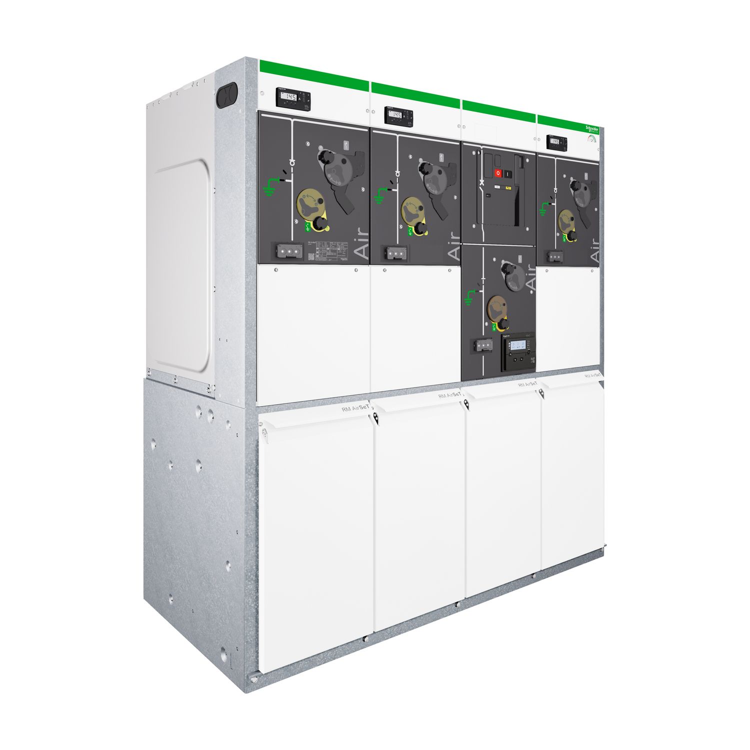 Picture of Ring Main Unit, RM AirSeT, 12kV, non-extensible, 4 functions, IIBI, 50Hz, 630A, 20kA 1s, height 1.6m