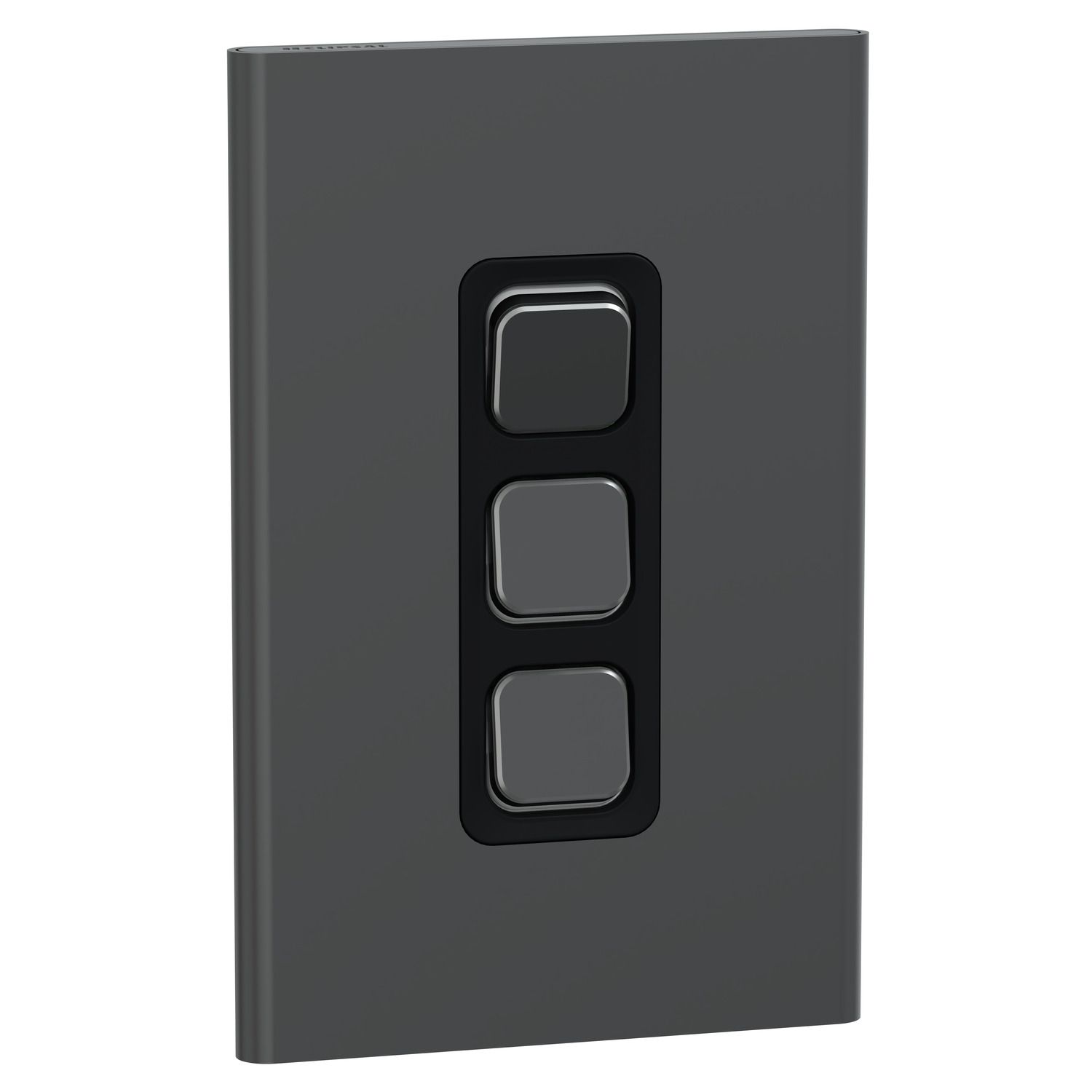 Picture of Switch, Iconic, Assembled, vertical, 1_2way, 3 gangs, 10AX, 230/240V, silver shadow