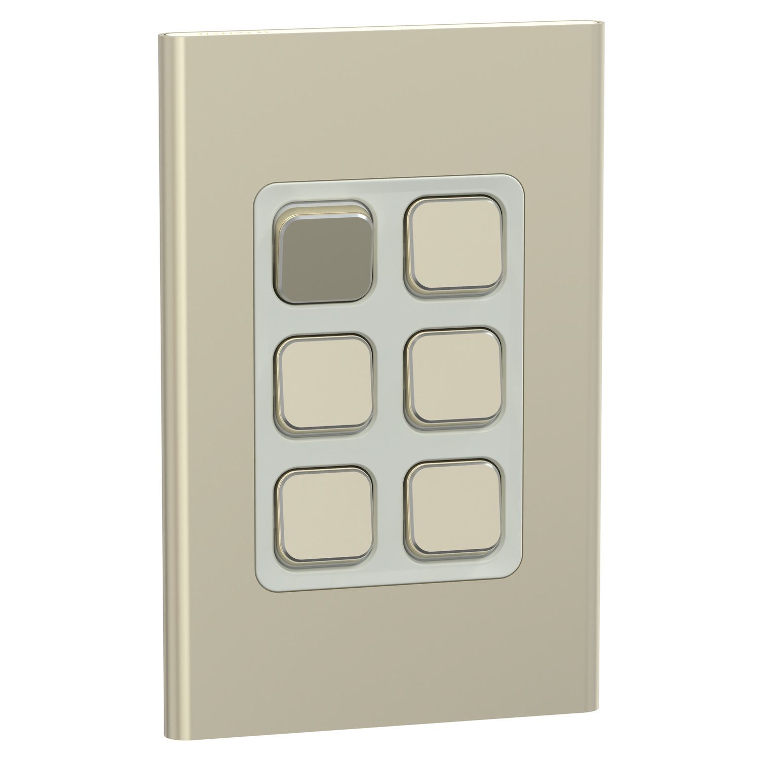 Picture of Switch, Iconic, Assembled, vertical, 1_2way, 6 gangs, 10AX, 230/240V, crowne