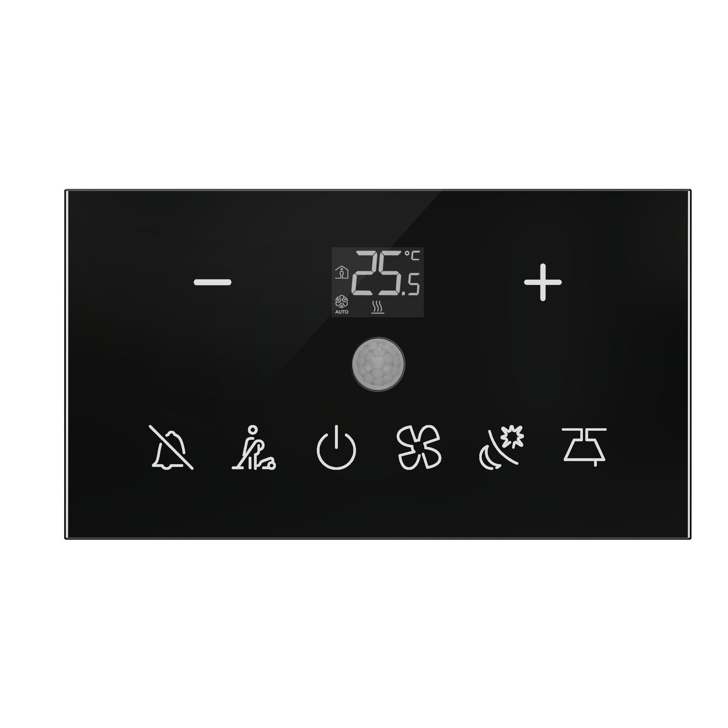 Picture of SpaceLogic Modbus 8 button Glass thermostat with PIR sensor