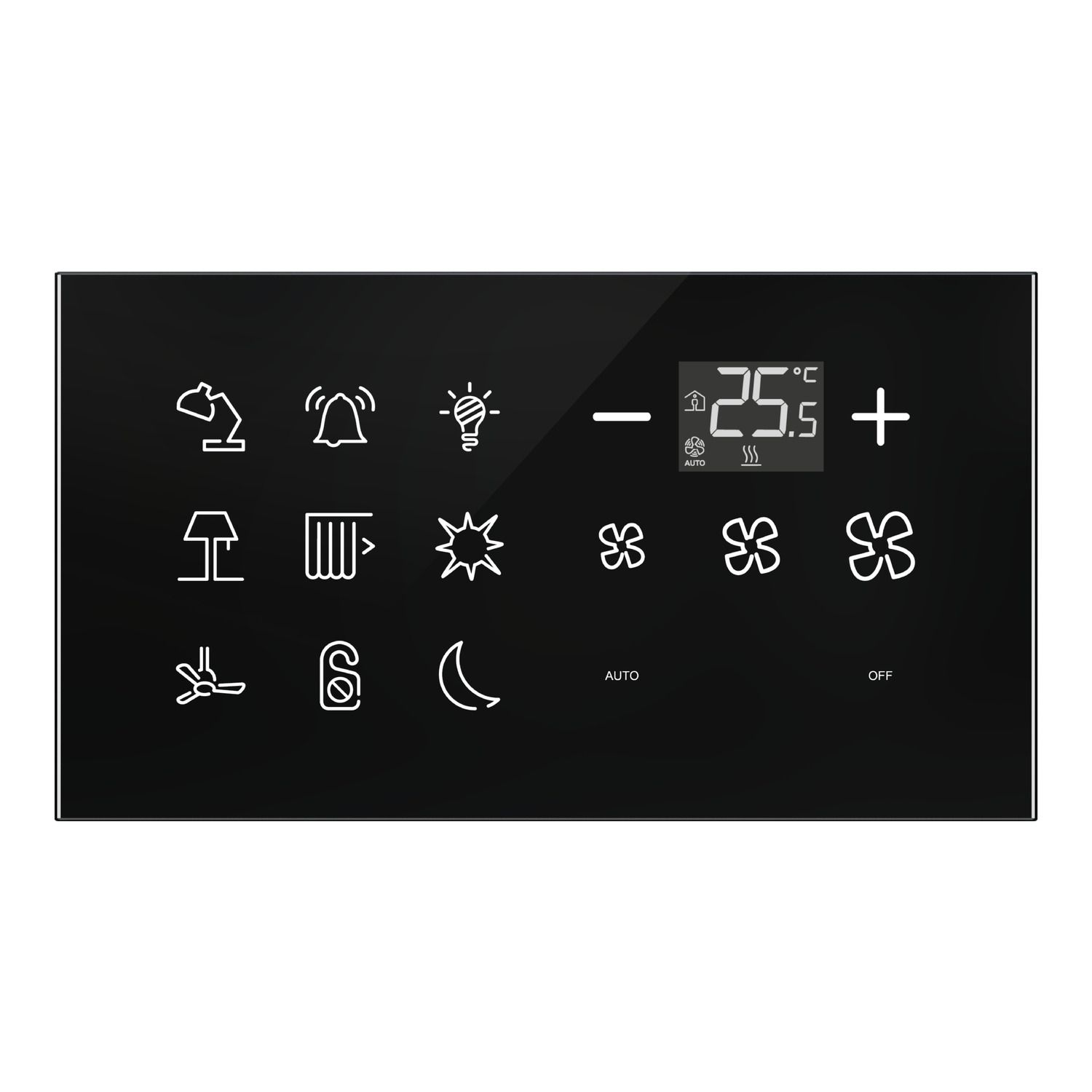 Picture of SpaceLogic Modbus combo bedside panel with 9 button and thermostat