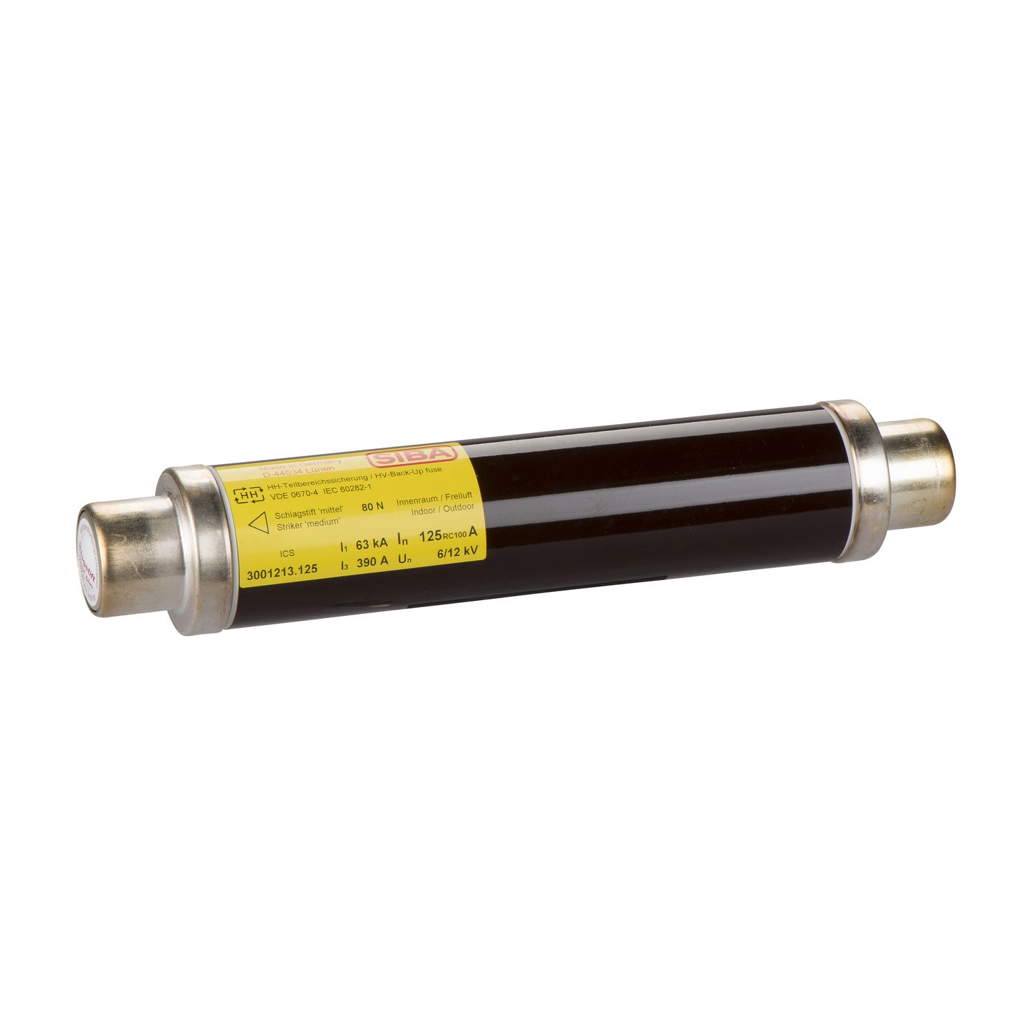 Picture of Medium voltage fuse, SM AirSeT, SM6-24, MCSet 17.5 kV, 125A, 24kV, length 442mm, for indoor and outdoor installation