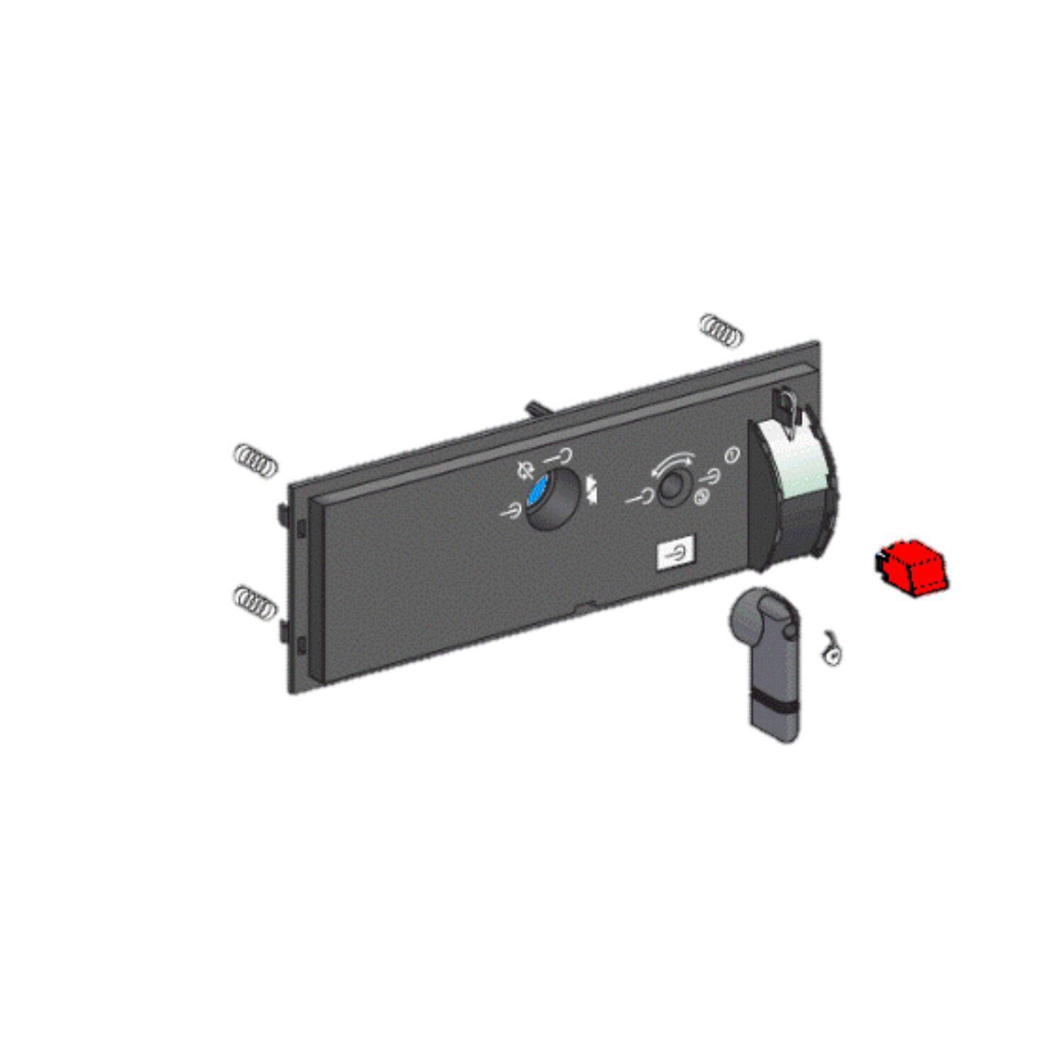 Picture of Front cover, LF, Rollarc, MCset 17.5kV version, spare part, racking truck