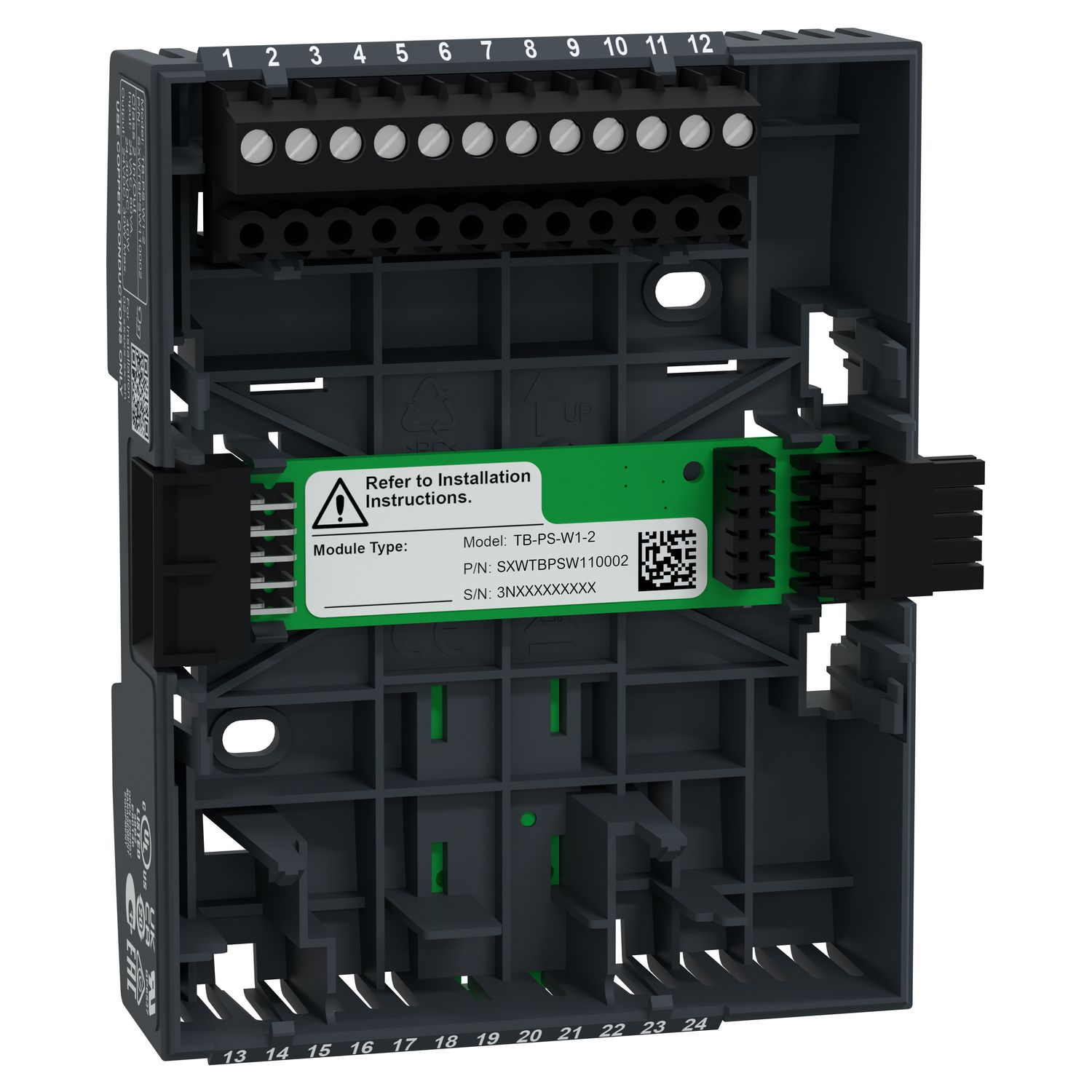 Picture of SpaceLogic Controller Terminal Base, For Power Supply Module