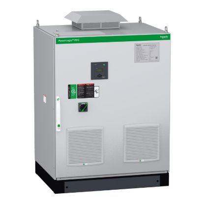 Picture of automatic PowerLogic PFC Capacitor bank, 75kVar 415V, 50Hz, 7% Detuned, top entry, with main CB and IoT Gatway