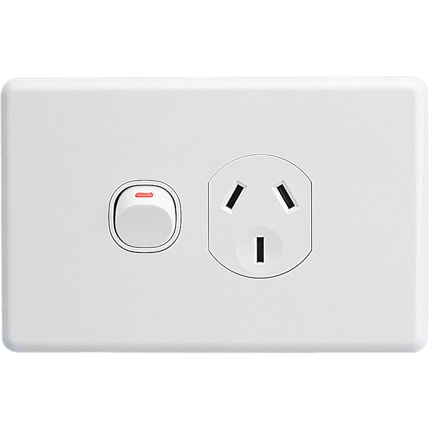 Picture of Switched socket, C2000, single, assembled, horizontal - 250V, 10A, 15 pieces, white electric