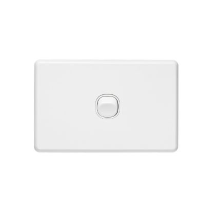Picture of Switch, C2000, horizontal, 1-gang, 10A, 230/240VAC, white electric, 15 pieces