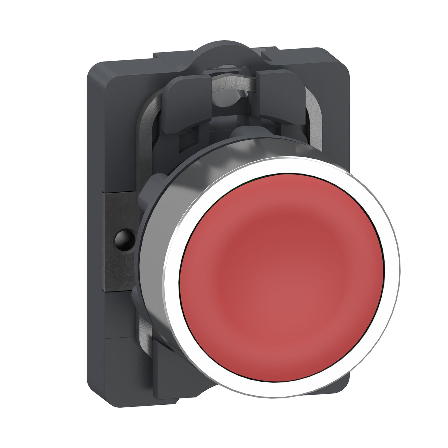 Picture of Complete push button, Easy Harmony XA2, plastic head, 22mm, red, 1NO, spring return, unmarked