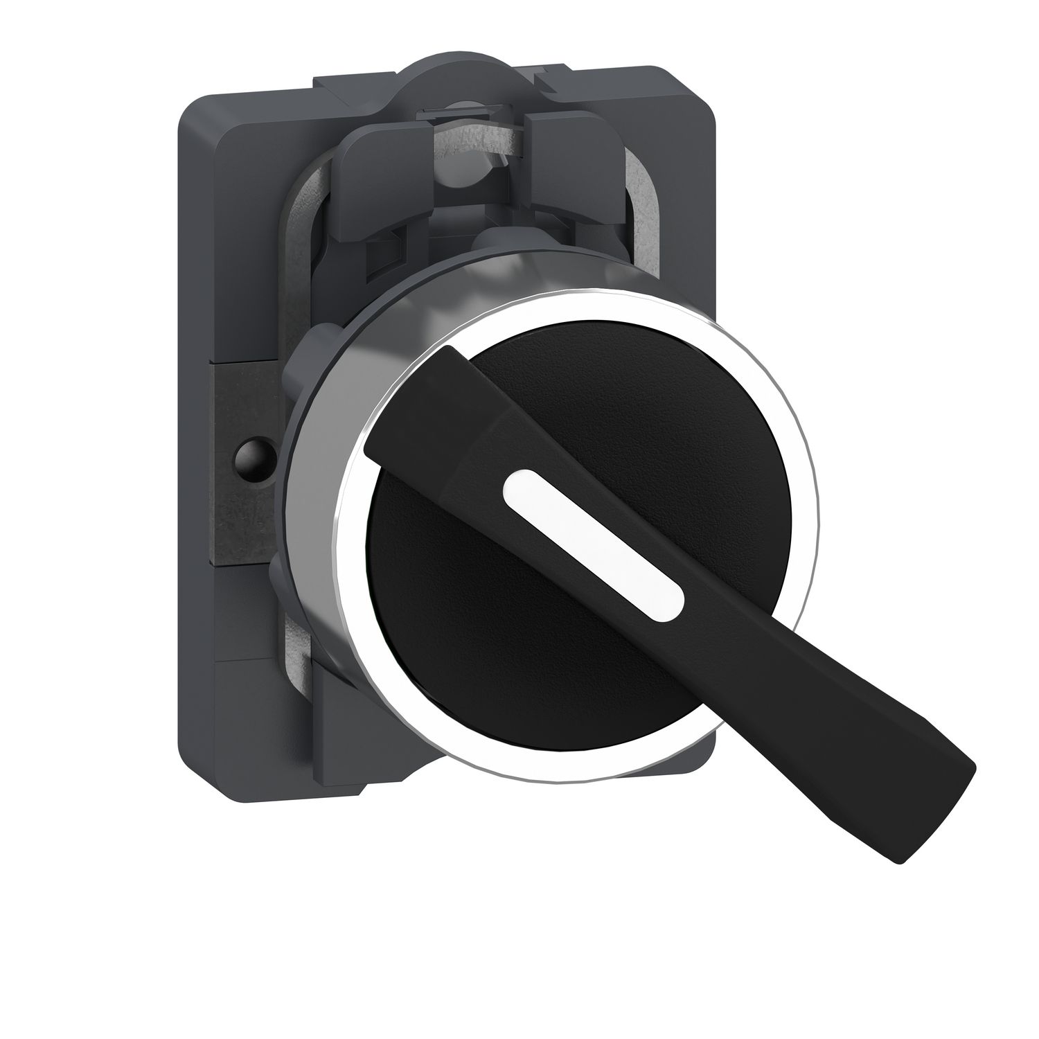 Picture of Complete selector switch, Easy Harmony XA2, plastic long handle, 22mm, 2-position, 1NO, stay put, black