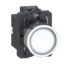 Picture of Complete illuminated push button, Easy Harmony XA2, plastic head, 22mm, white, 1NO, AC/DC 24V, spring return