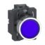 Picture of Complete illuminated push button, Easy Harmony XA2, plastic head, 22mm, blue, 1NO, AC/DC 24V, spring return