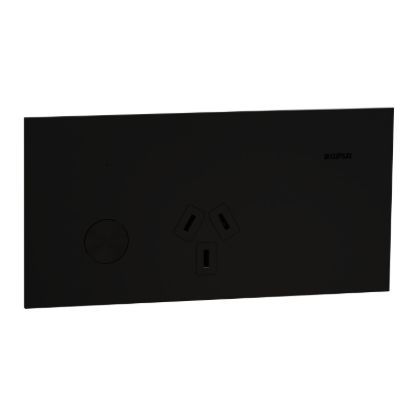 Picture of Single Switch Power Point, Clipsal Solis T Series, Smart Switch, Horizontal Mount, 230V-240V, 10A