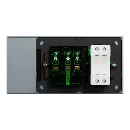 Picture of Single Switch Power Point, Clipsal Solis T Series, Smart Switch, Horizontal Mount, 230V-240V, 10A