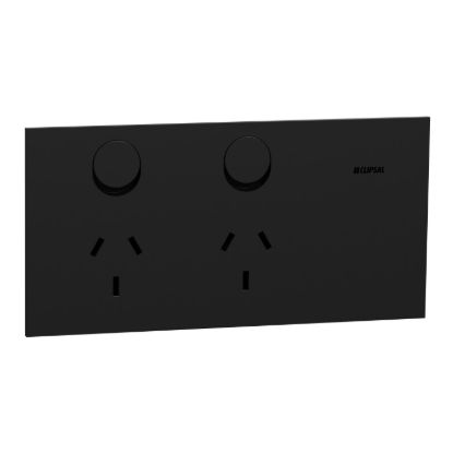 Picture of Double Switch Power Point, Clipsal Solis, Horizontal Mount, 230V-240V, 10A