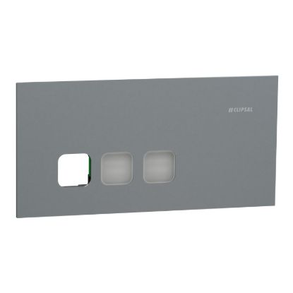Picture of Grid Plate and Cover, Clipsal Solis T Series, 3 Gang, Communication plate less mechs