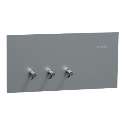 Picture of Flush Switch, Clipsal Solis T Series, Horizontal Mount, 3 Gang, 230V-240V, 10AX 1-Way/2-Way