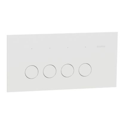 Picture of Flush Switch, Clipsal Solis, Horizontal Mount, 4 Gang, 230V-240V, 10AX 1-Way/2-Way
