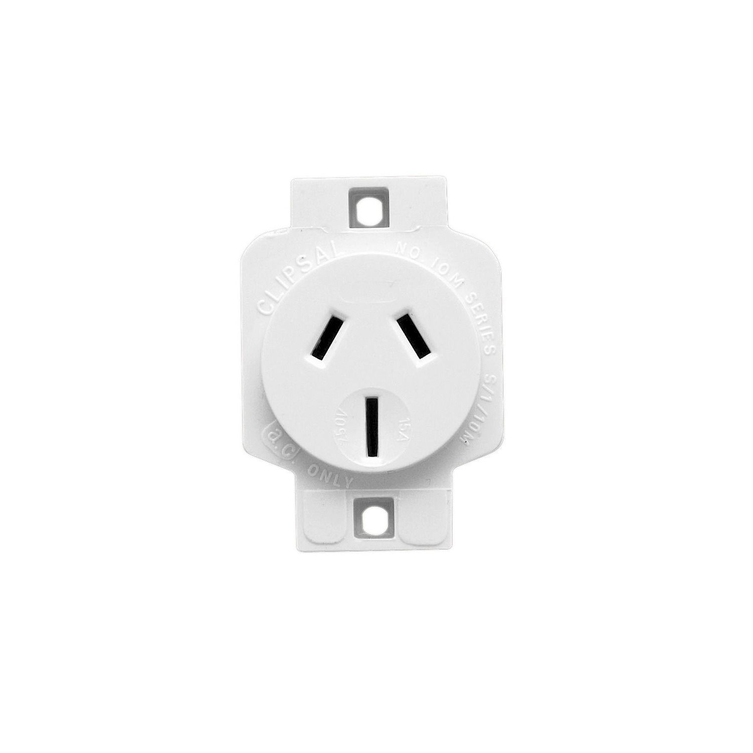 Picture of Automatic Single Switch Socket Outlet, Standard Series, 250VAC, 15A, Safety Shutter, Less Bracket
