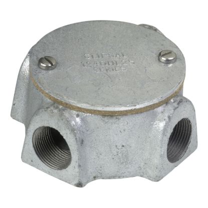 Picture of Machine Cast Fittings, Clipsal - Cable Management, Junction Boxes and Lid Kits, IP66, 25mm, 4 Way