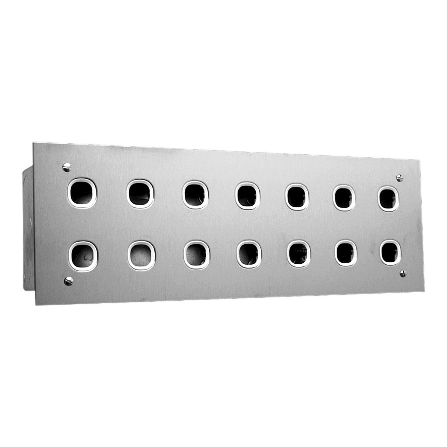 Picture of Switch Plate, Metal Plate Series, 14 Gang, Stainless Steel, 2 Rows of 7