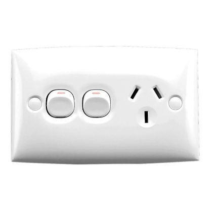 Picture of Single Switch Socket Outlet 250V 10A, Standard Series, Standard Size, 2 Pole, Removable Ex Switch