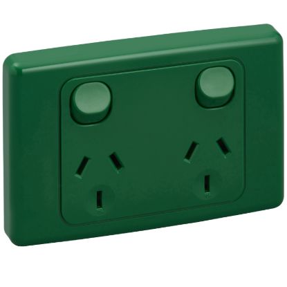 Picture of Twin Switch Socket Outlet, 2000 Series, 250V, 10A