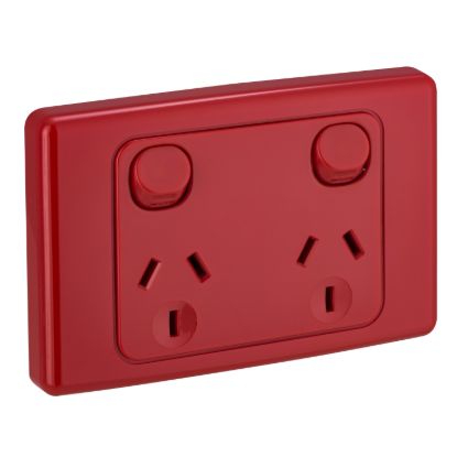 Picture of Twin Switch Socket Outlet, 2000 Series, 250V, 10A