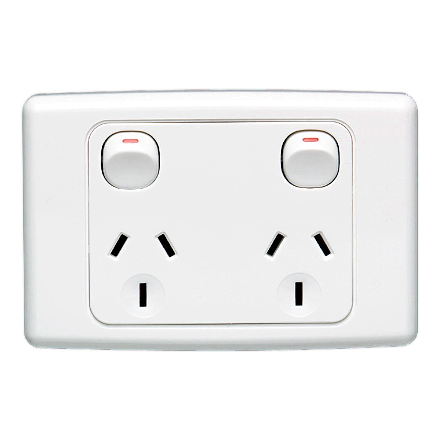 Picture of Twin Switch Socket Outlet, 2000 Series, 250V, 10A