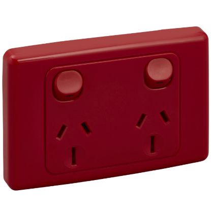 Picture of Twin Switch Socket Outlet, 2000 Series, 250V, 15A