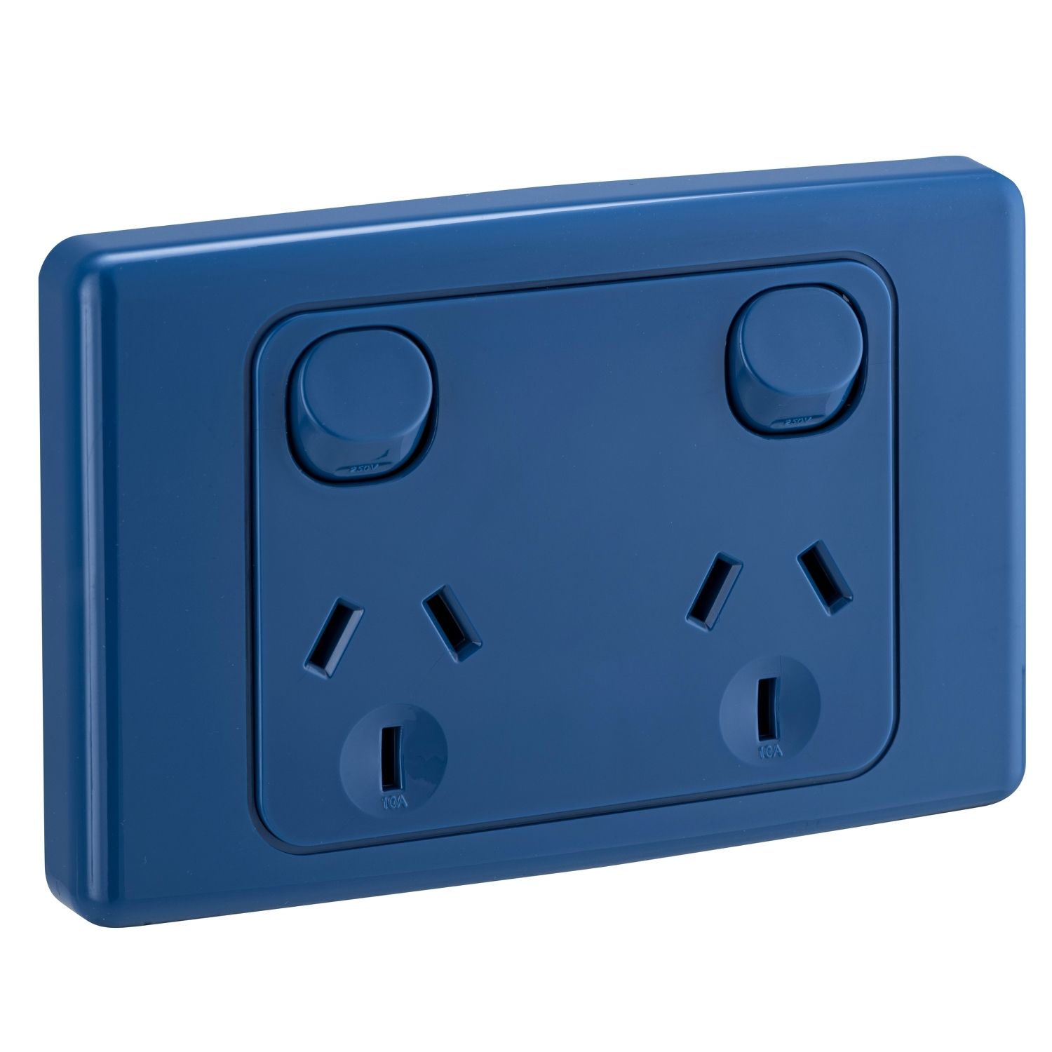 Picture of Twin Switch Socket Outlet, 2000 Series, 250V, 10A, 2 Pole