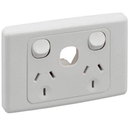 Picture of Switched Socket Twin Extra Switch, 2000 Series, Less Mechanism