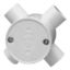 Picture of Junction Box, Clipsal - Cable Management, Double End Deep, 20mm I.D, 4 Way Entry