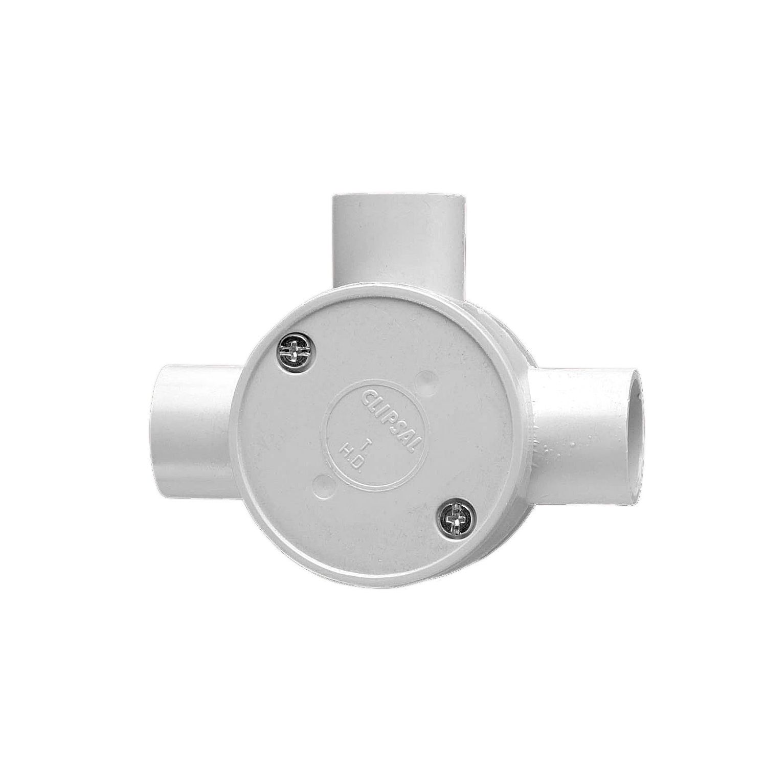 Picture of Round Junction Box, Clipsal - Cable Management, PVC, 25mm Entries, 3 Way