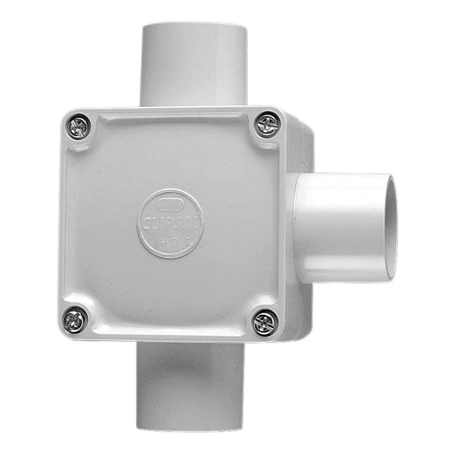 Picture of Junction Box, Clipsal - Cable Management, Square, PVC32mm Entries, 3 Way