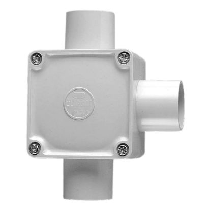 Picture of Junction Box, Clipsal - Cable Management, Square, PVC32mm Entries, 3 Way