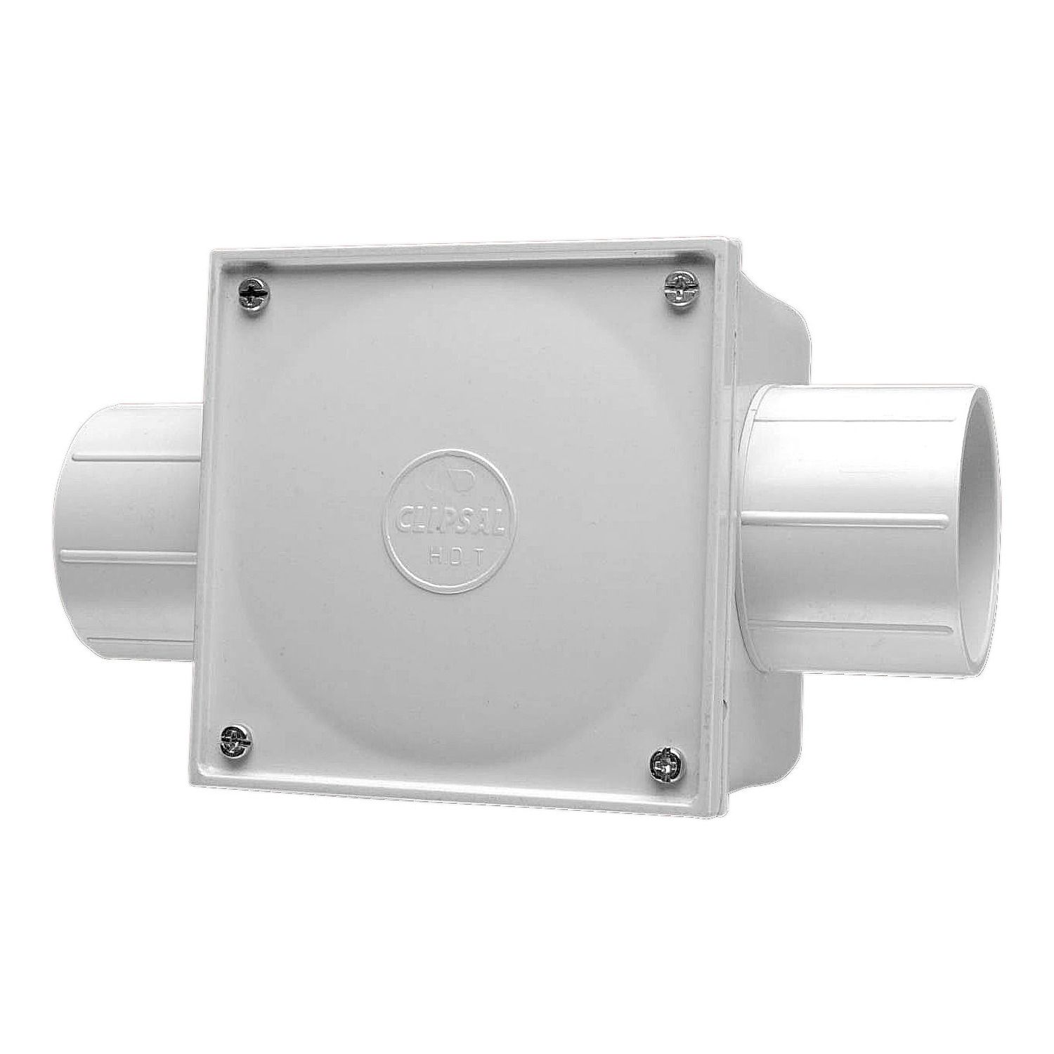 Picture of Junction Box, Clipsal - Cable Management, 50mm I.D, 2 Way Through Entry