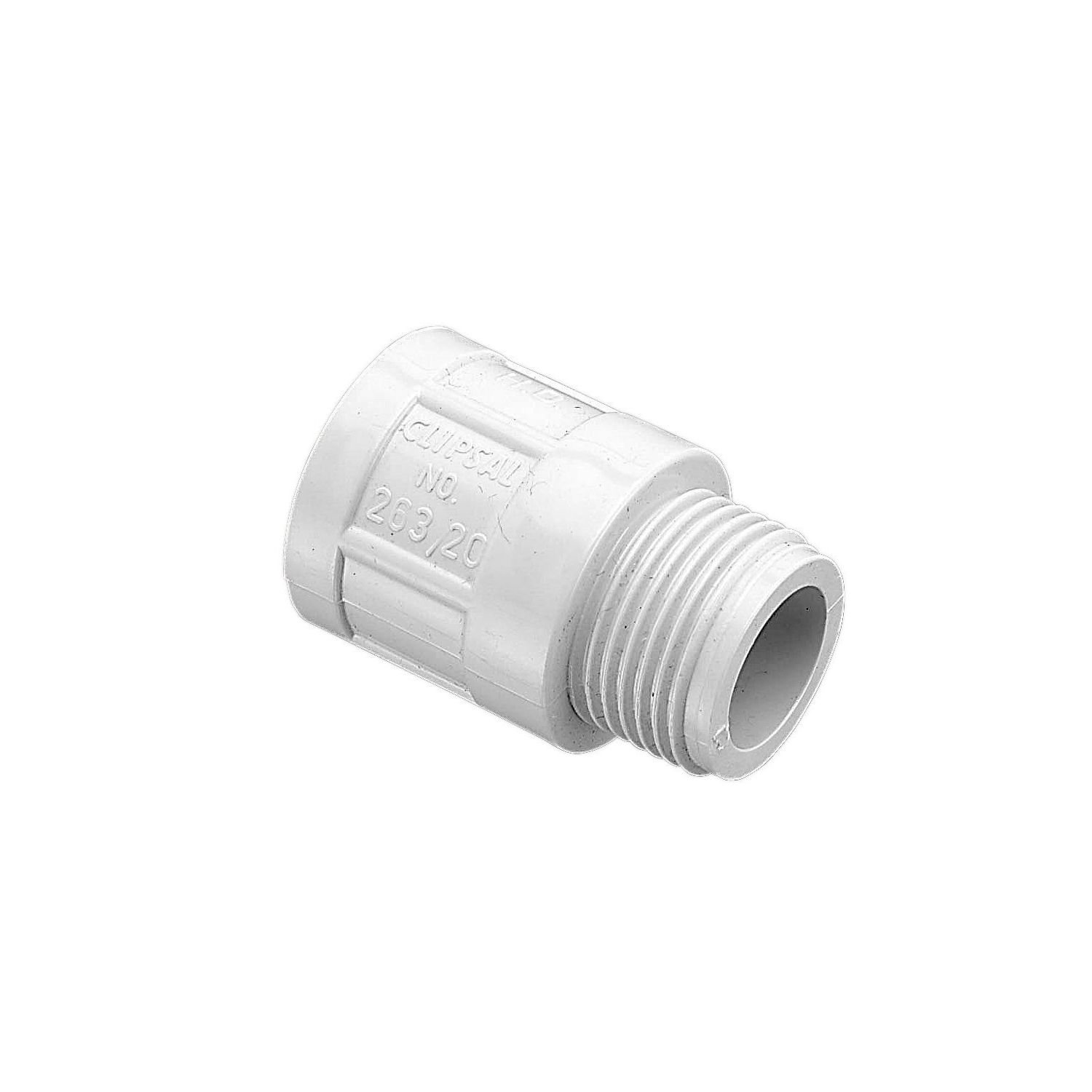 Picture of Adaptor, Clipsal - Cable Management, PVC, Plain to Screwed Conduit, 25mm