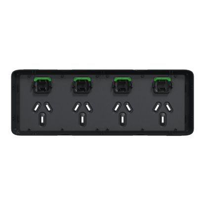 Picture of Skin Socket Switch, Clipsal Iconic, Horizontal Quad, 10A 250V