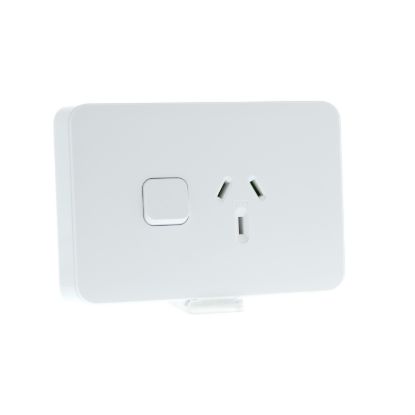 Picture of Single Switch Socket Outlet, Clipsal Iconic, Horizontal Mount, 250V, 10A
