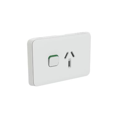 Picture of Single Power Point Skin, Clipsal Iconic, Horizontal Mount, 250V, 20A, Clip-On