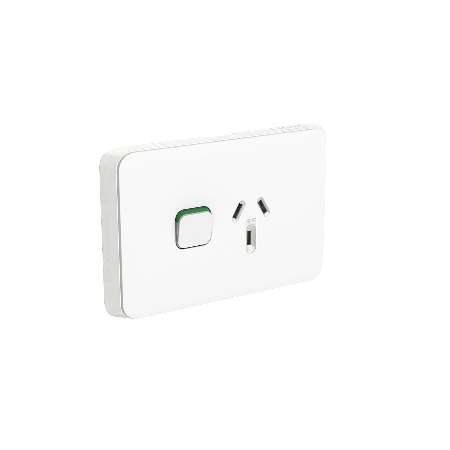 Picture of Single Power Point Skin, Clipsal Iconic, Horizontal Mount, 250V, 10A, Clip-On