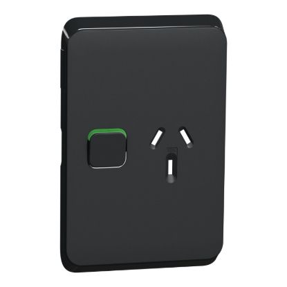 Picture of Single Power Point Skin, Clipsal Iconic, Vertical Mount, 250V, 10A, Clip-On