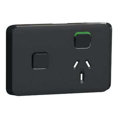 Picture of Skin Socket Switch, Clipsal Iconic, Horizontal Single, 1ExBlank, 10A, 250V, Clip-On