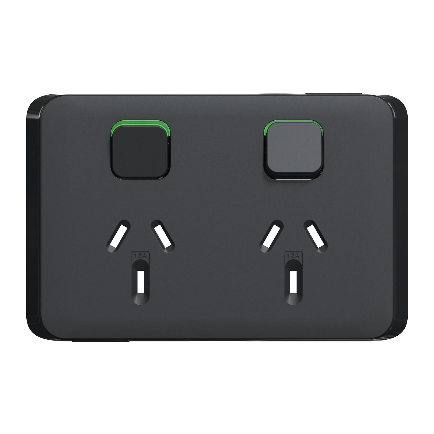 Picture of Double Power Point Skin, Clipsal Iconic, Horizontal Mount, 250V, 10A, Clip-On