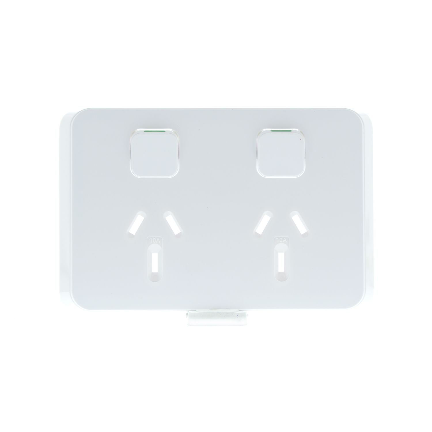 Picture of Double Power Point Skin, Clipsal Iconic, Horizontal Mount, 250V, 10A, Clip-On