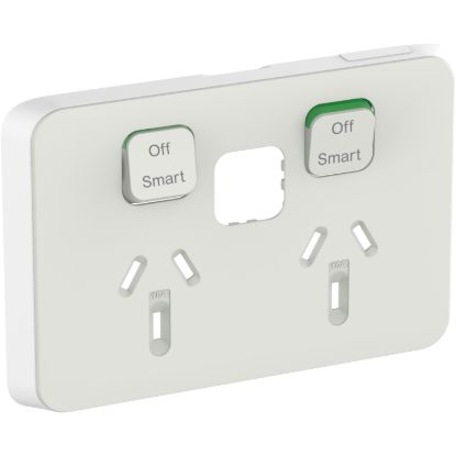 Picture of Skin Connected Socket Wiser, Clipsal Iconic, Horizontal Twin